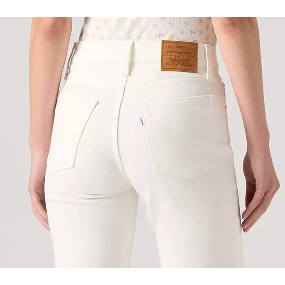 Levi's Premium 724 High Rise Slim Straight Jeans Cloud Dancer White 28x28 - Picture 4 of 8
